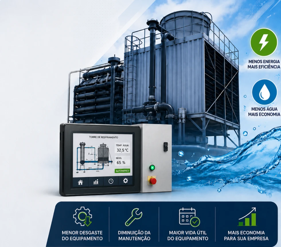 Eficiência energética e redução de consumo em torres de resfriamento